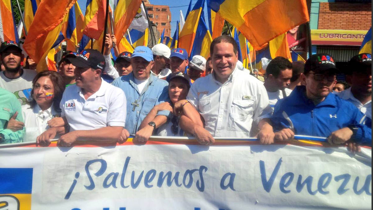 El opositor Luis Florido durante una manifestación.