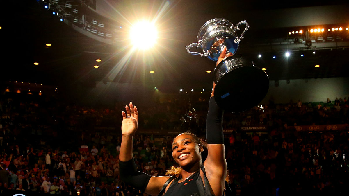 Serena Williams se proclamó campeona en Australia. (Getty)