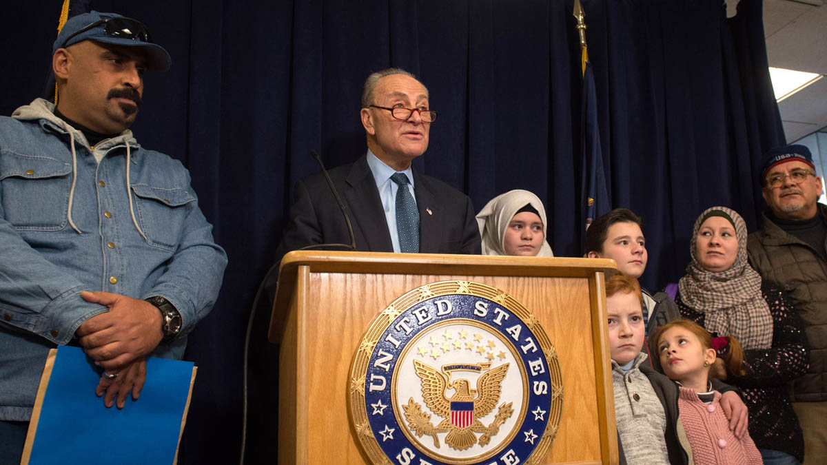 Chuck Schumer, portavoz demócrata en el Senado (Foto: AFP)