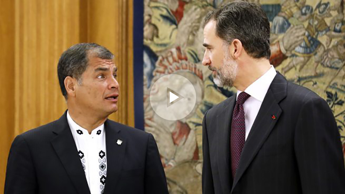 Rafael Correa y Felipe VI. (Foto: EFE)