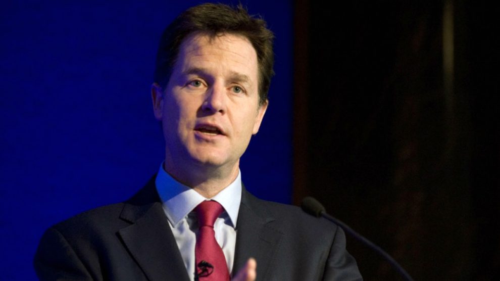 Nick Clegg, ex líder liberal-demócrata británico, en una charla en el Mile End Institute.