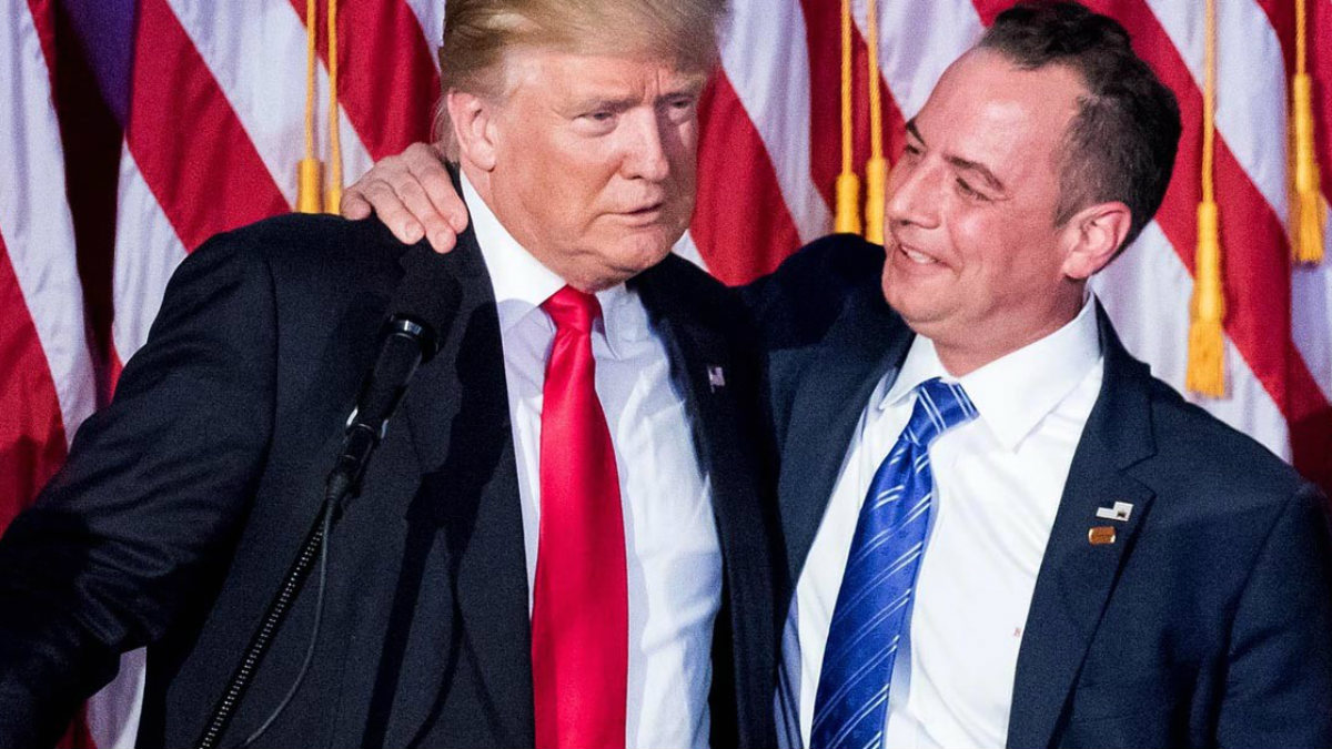 Donald Trump y su jefe de gabinete, Rence Priebus.