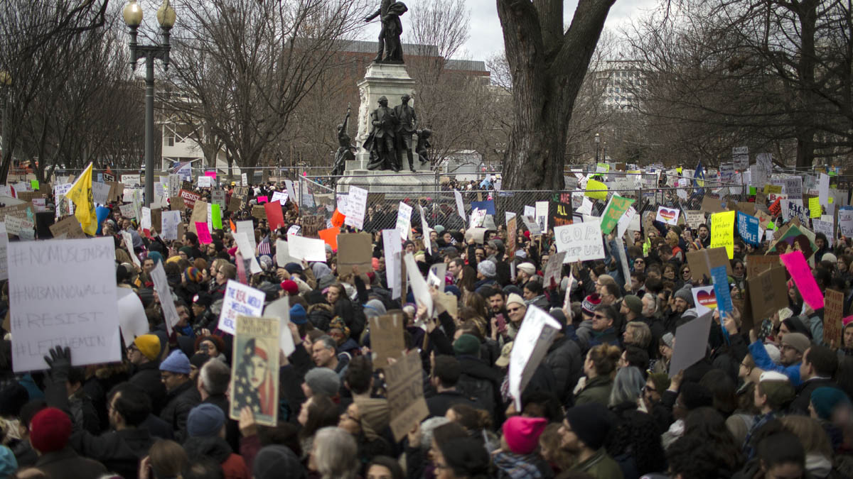 Protestas en Washington contra las medidas de Trump (Foto: AFP)