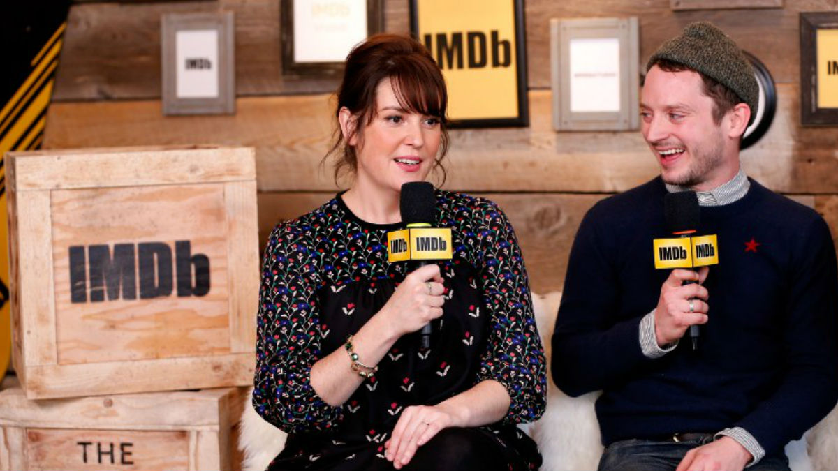 Melanie Lynskey y Elijah Wood, durante la presentación de la película en el festival de Sundance. Foto: AFP