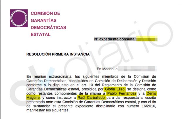 Los errejonistas acusan de «partidista» al Comité de Garantías: «Sólo resuelve a favor de Iglesias»