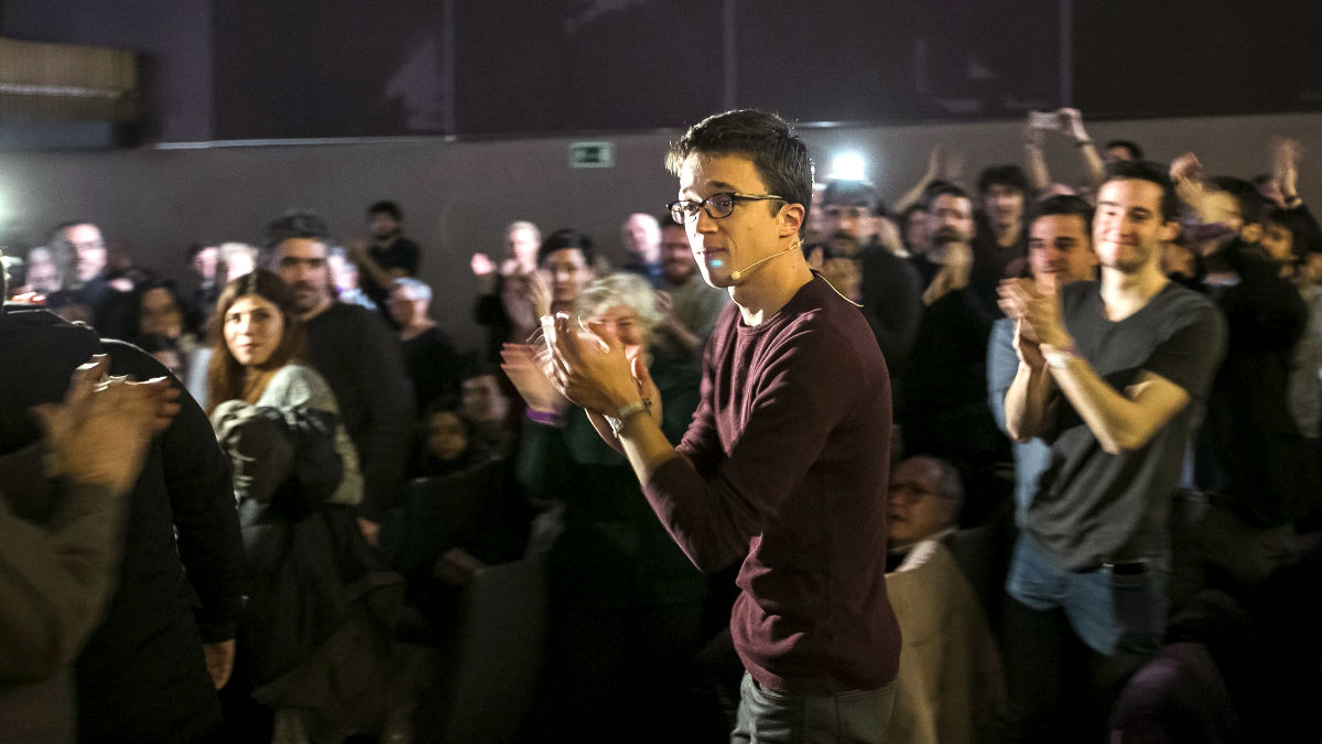 Íñigo Errejón en el acto de este sábado (Foto: Efe).