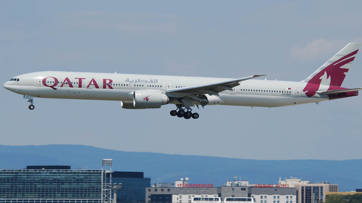 Un boeing 777 de Qatar Airways