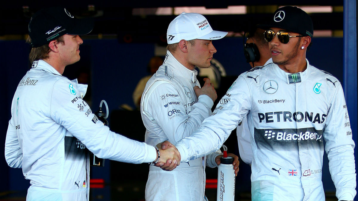 Nico Rosberg ha asegurado que no le revelará a Valtteri Bottas las debilidades de Lewis Hamilton. (Getty)