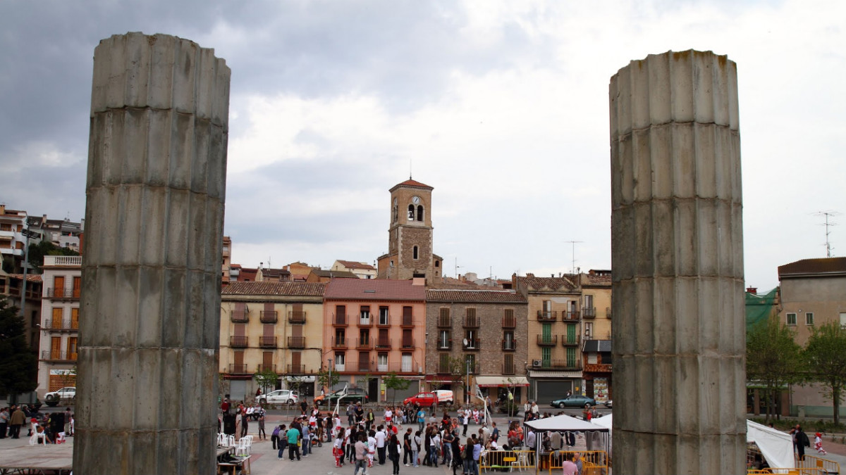 Plaza principal de la localidad barcelonesa de Súria.