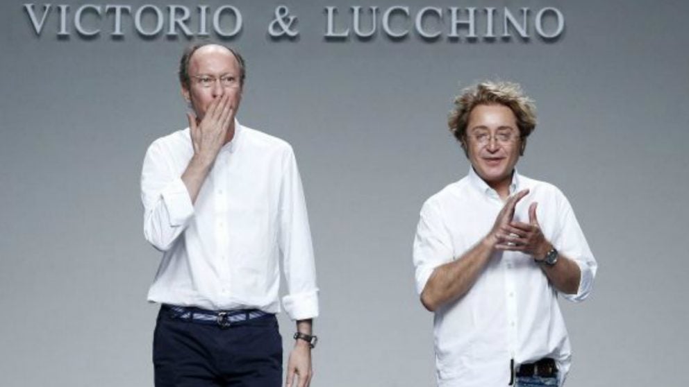 Los diseñadores Victorio y Lucchino. Foto: Agencias