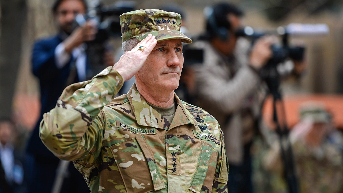 El comandante de las tropas de EEUU en Afganistán, John Nicholson.