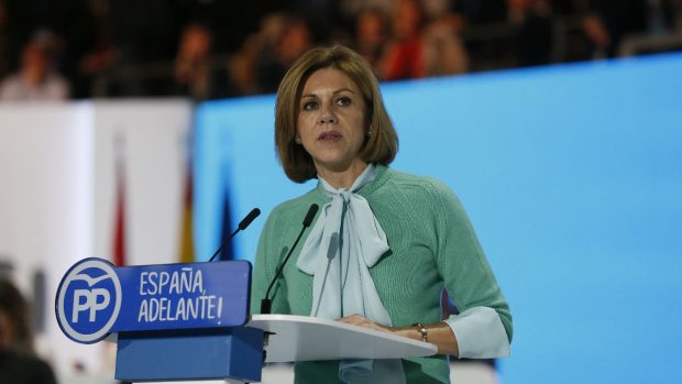 María Dolores de Cospedal interviene en el 18 Congreso Nacional del PP (Foto: EFE)