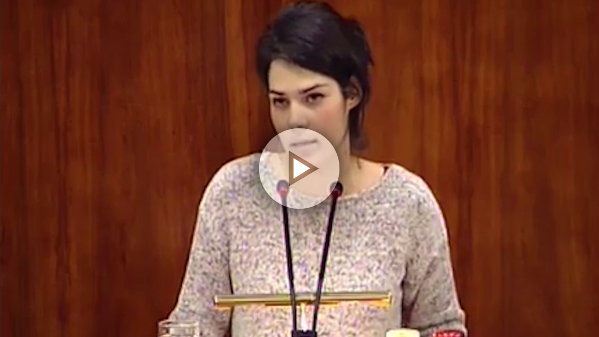 La diputada de Podemos en la Asamblea de Madrid, Isabel Serra (Foto: Youtube)