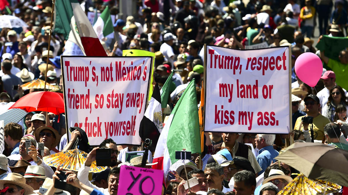 Manifestación este domingo en Ciudad de México (Foto: AFP).