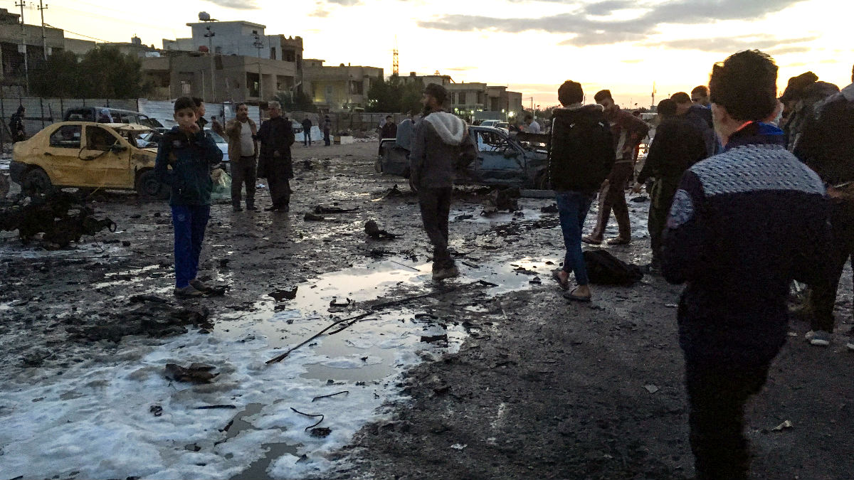 Imágenes de un reciente atentado en Bagdad (Foto: AFP).
