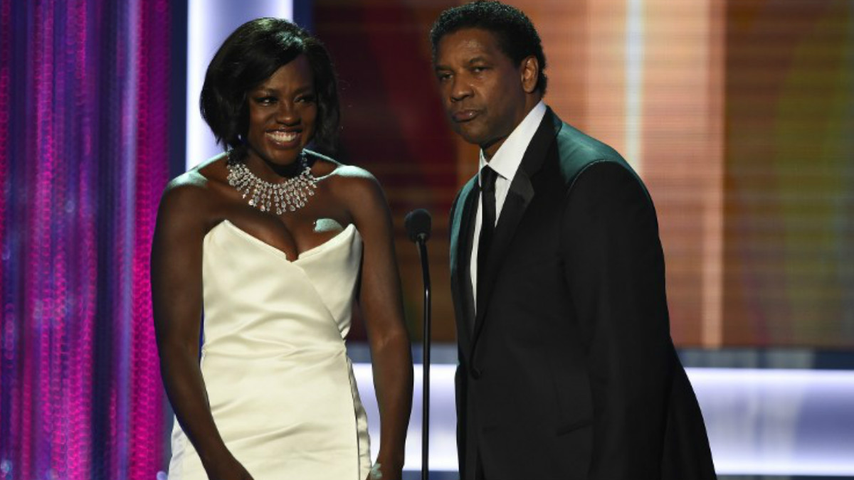 Viola Davis y Denzel Washington. Foto: AFP