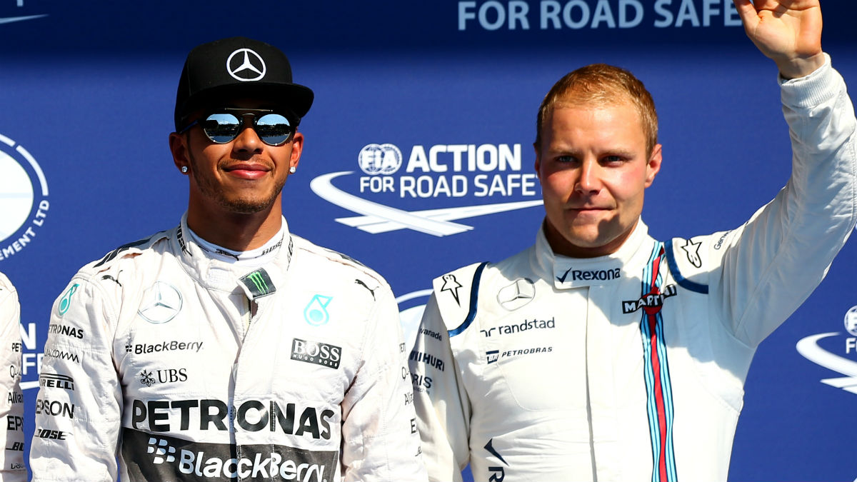 De momento, la relación entre Lewis Hamilton y Valtteri Bottas parece de lo más cordial. (Getty)