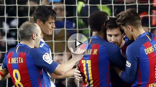 Barcelona vs Leganés: Leo Messi, Iniesta, Neymar