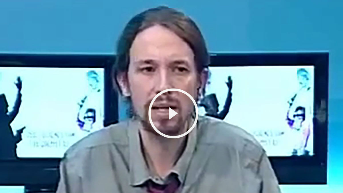 El secretario general de Podemos, Pablo Iglesias, durante ‘La Tuerka’ en 2012