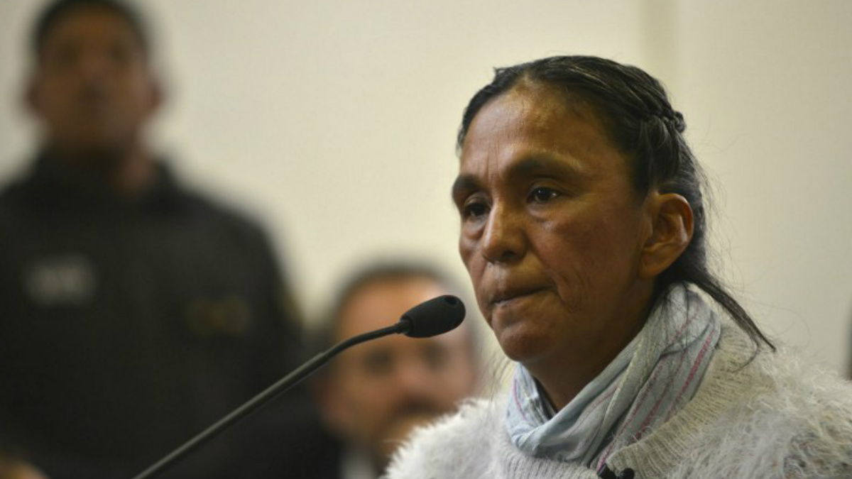 Milagro Sala declarando ante el juez. Foto: AFP