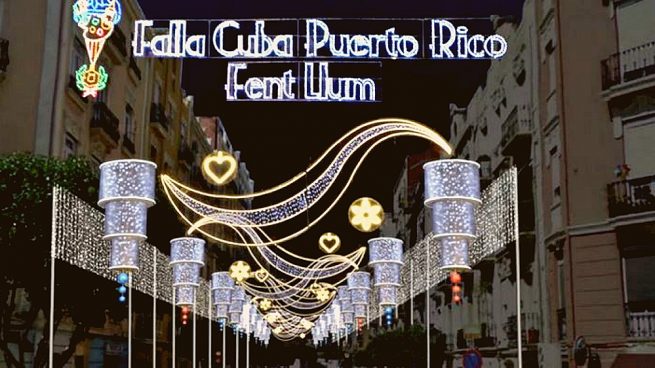 Fallas 2017 Proyecto luces Falla Cuba-Puerto Rico