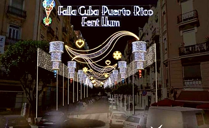 Fallas 2017 luces Cuba-Puerto Rico