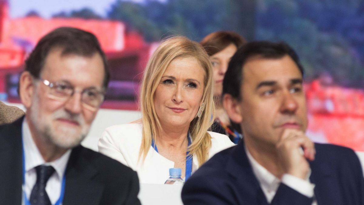 Mariano Rajoy, con Fernando Martínez Maíllo y Cristina Cifuentes.