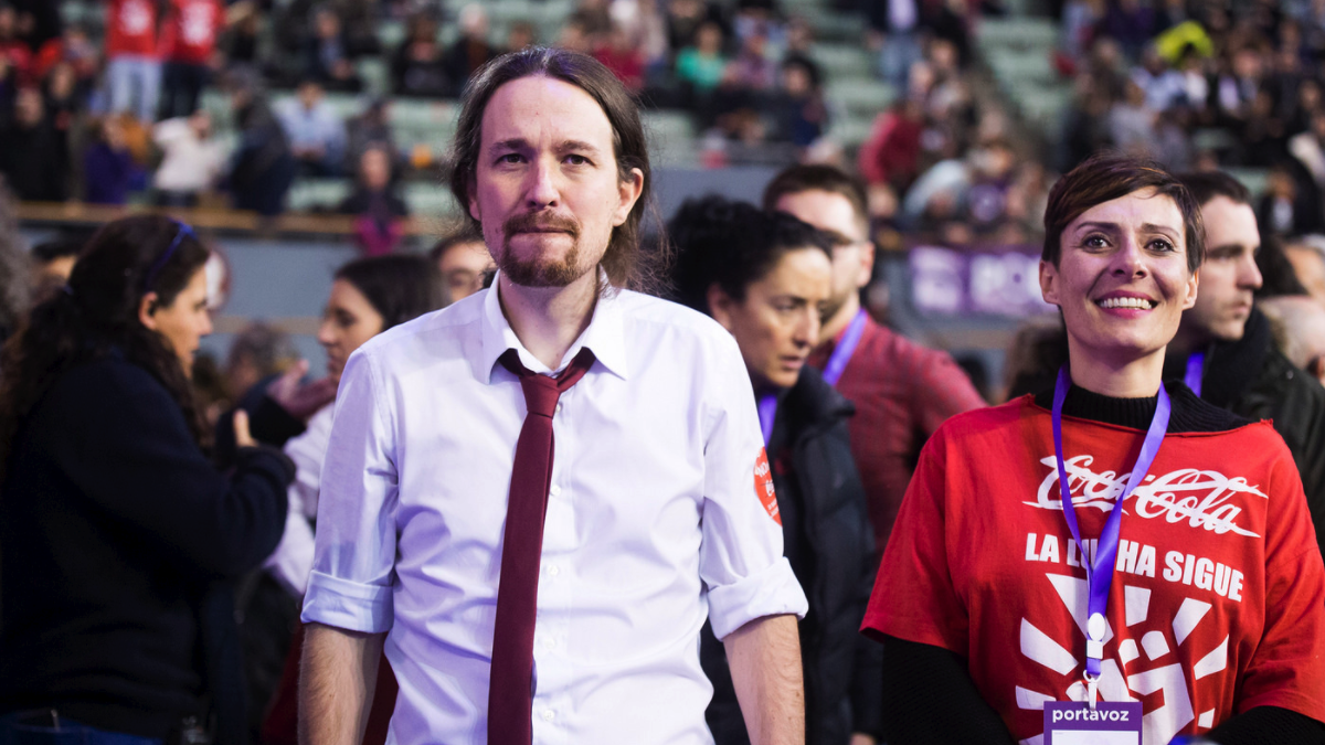 El líder de Podemos, Pablo Iglesias, en Vistalegre 2. (Foto: Flickr)