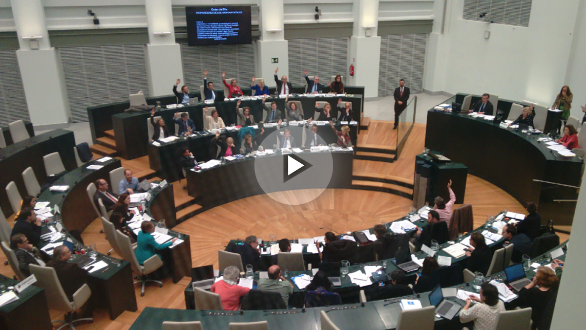 Pleno del Ayuntamiento con la alcaldesa votando abandonada por su grupo municipal. (Foto: OKDIARIO)