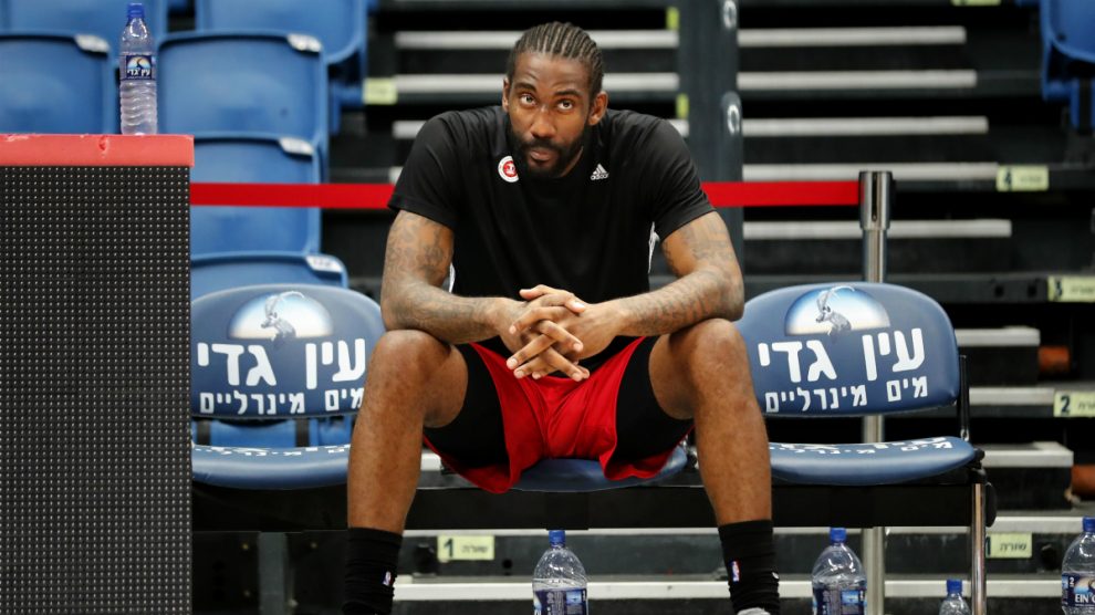 Amaré Stoudemire, en un entrenamiento con el Hapoel. (AFP)