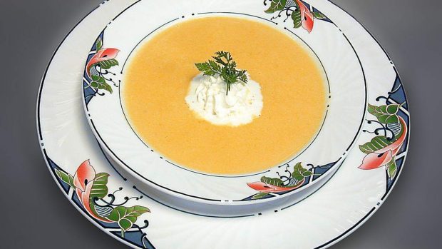 Crema de zanahorias y puerros