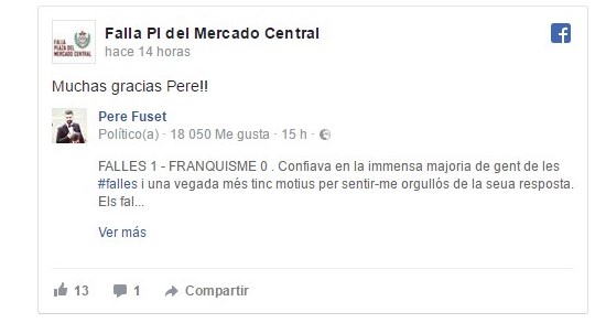 Fallas 2017 dimite el presidente de la Falla del Mercado Central