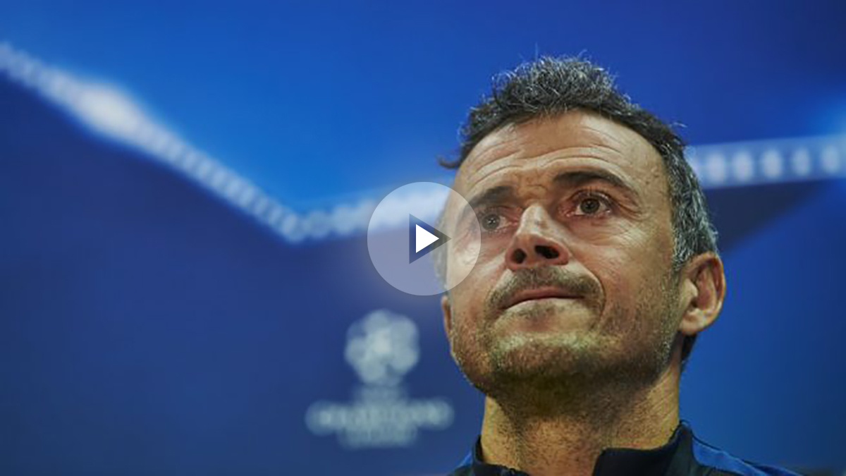 Luis Enrique durante una rueda de prensa. (EFE)