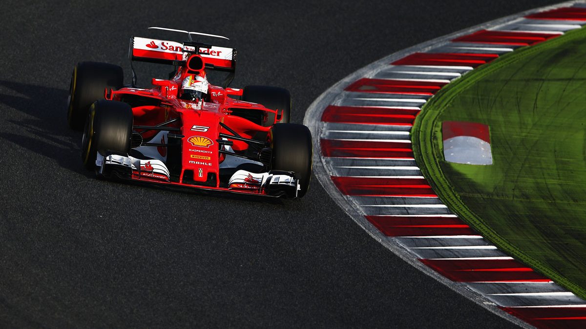 Sebastian Vettel con el SF70-H de Ferrari (Getty)