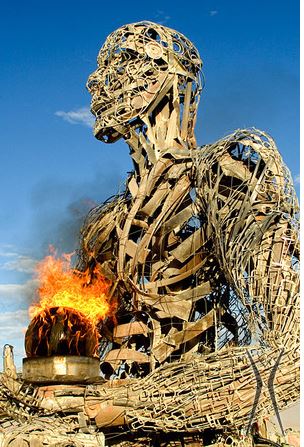 Fallas 2017 Burningman en Valencia