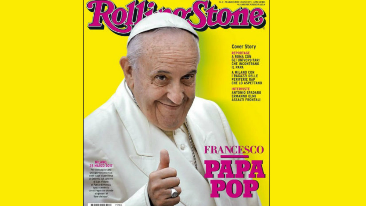 La portada de ‘Rolling Stone’ Italia, protagonizada por el Francisco, el ‘Papa pop’.