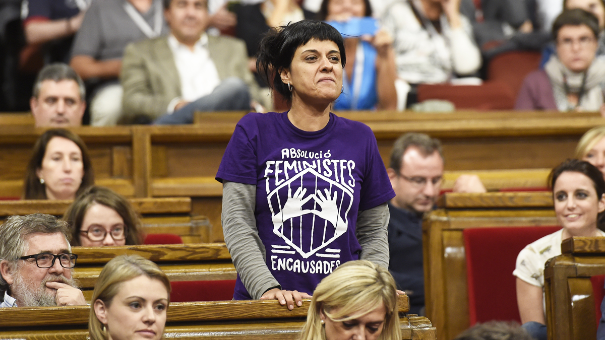 La ex diputada autonómica de la CUP Anna Gabriel. (Foto: AFP)