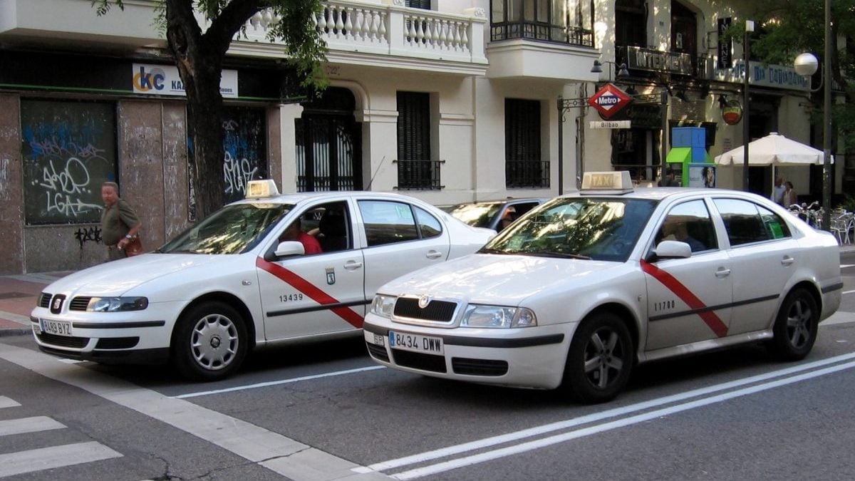 Taxistas en Madrid (Foto: Twitter)