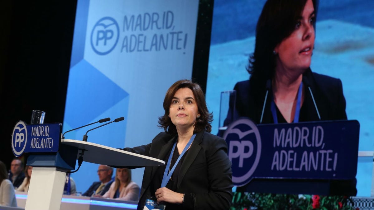 Soraya Sáenz de Santamaría en el congreso del PP de Madrid (Alberto Cuéllar PP Madrid)