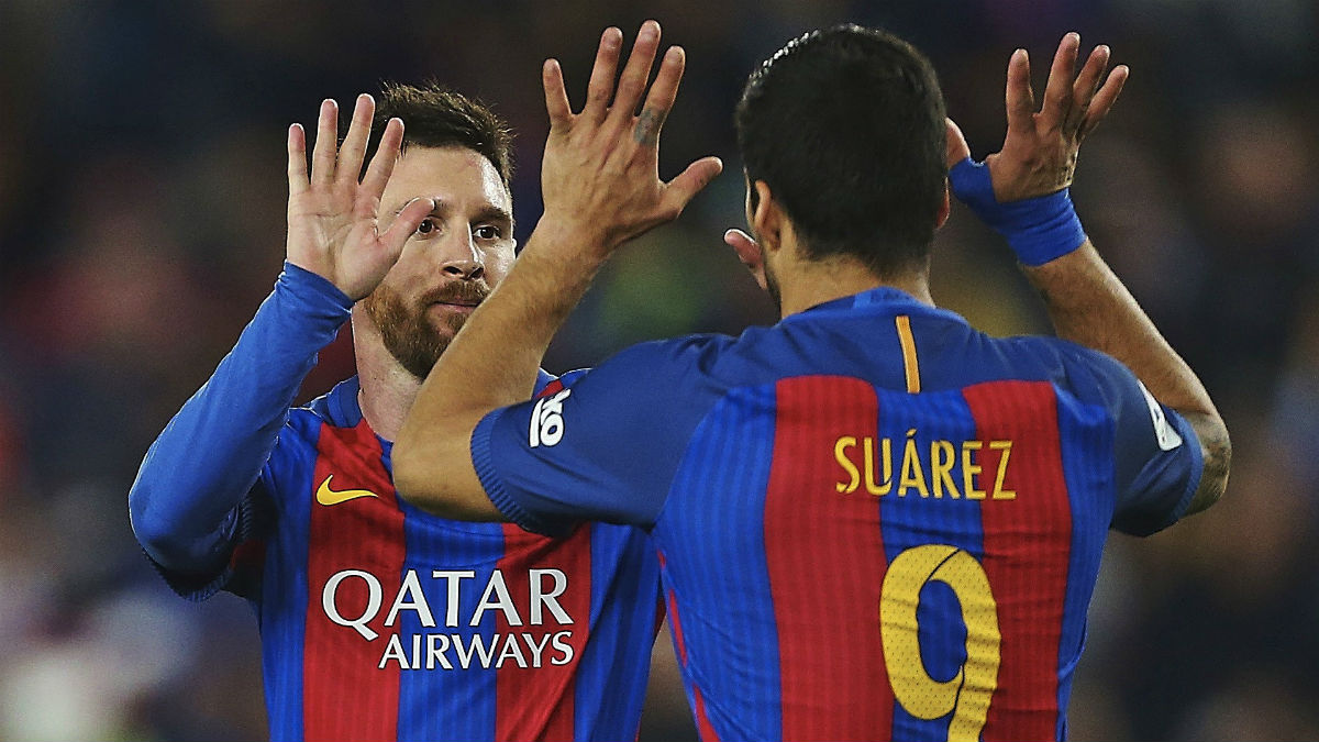 Messi y Luis Suárez. (Foto: EFE)