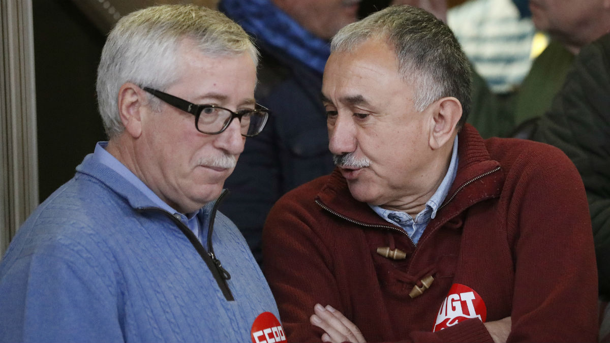 Los líderes de UGT y CCOO, Pepe Álvarez e Ignacio Fernández Toxo (Foto: EFE).