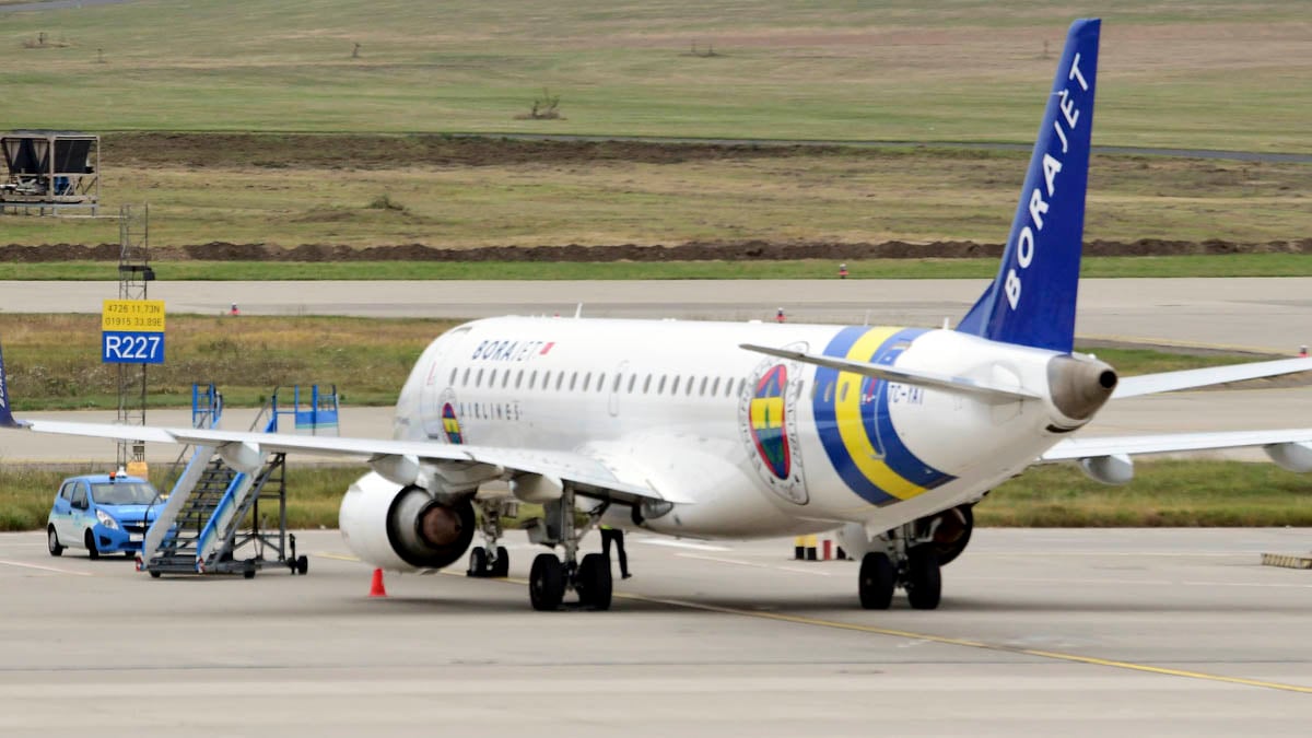 Avión turco privado (Foto: AFP)