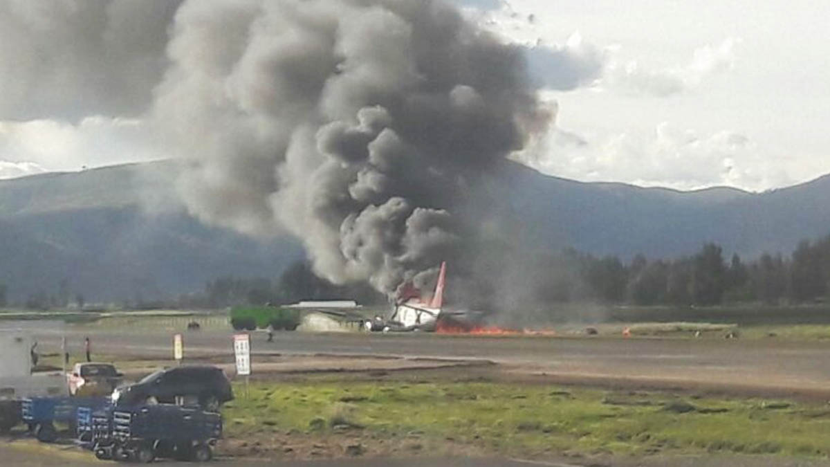 Avión accidentado en Perú (Foto: RPP)