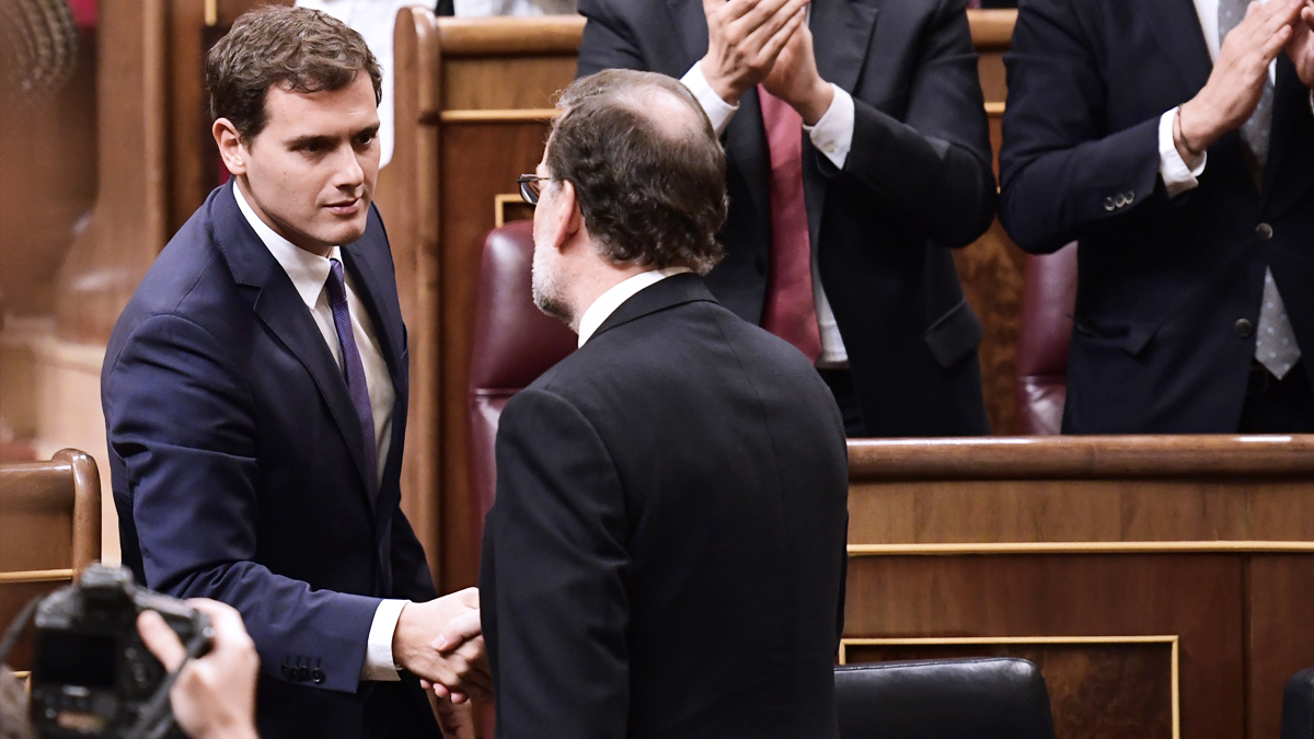 Albert Rivera y Mariano Rajoy, en el Congreso.