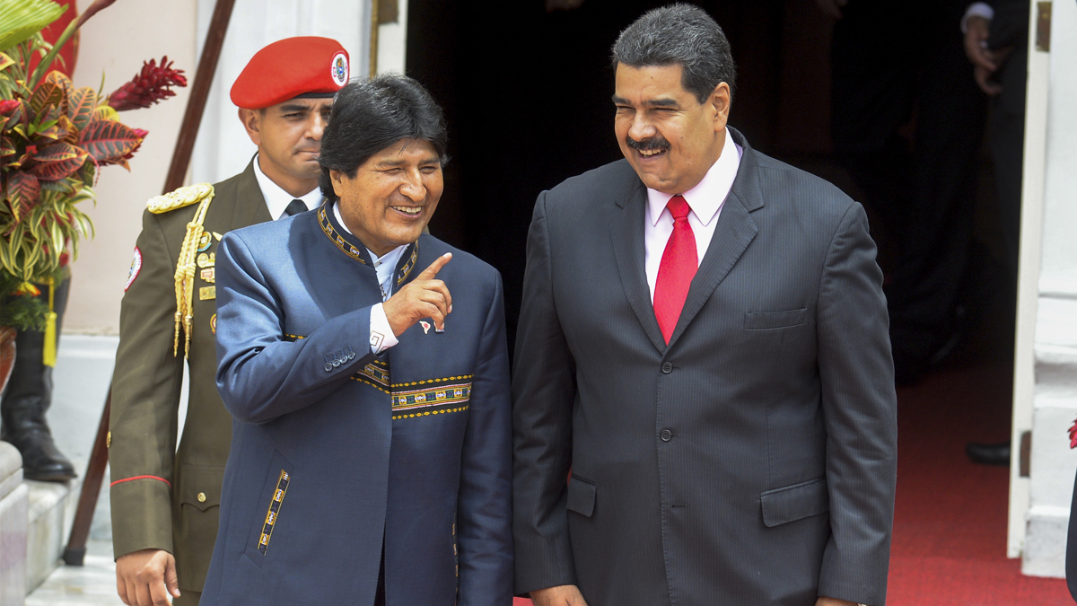 Evo Morales y Nicolás Maduro. (Foto: AFP)