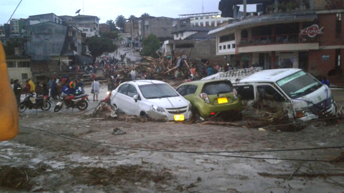 Imagen de las inundaciones en Mocoa.