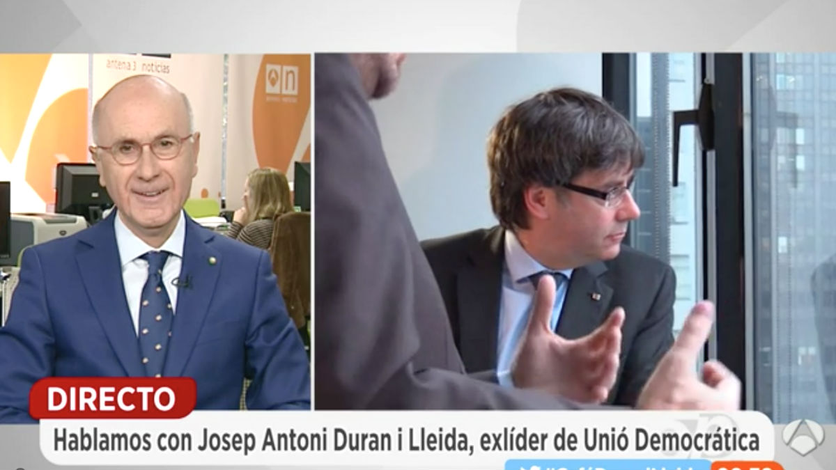 El ex líder de Unió, Josep Antoni Duran Lleida, en ‘Espejo Público’ (Foto: Antena 3)