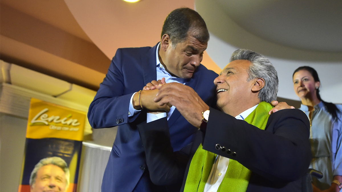 Rafael Correa y Lenín Moreno. (Foto: AFP)