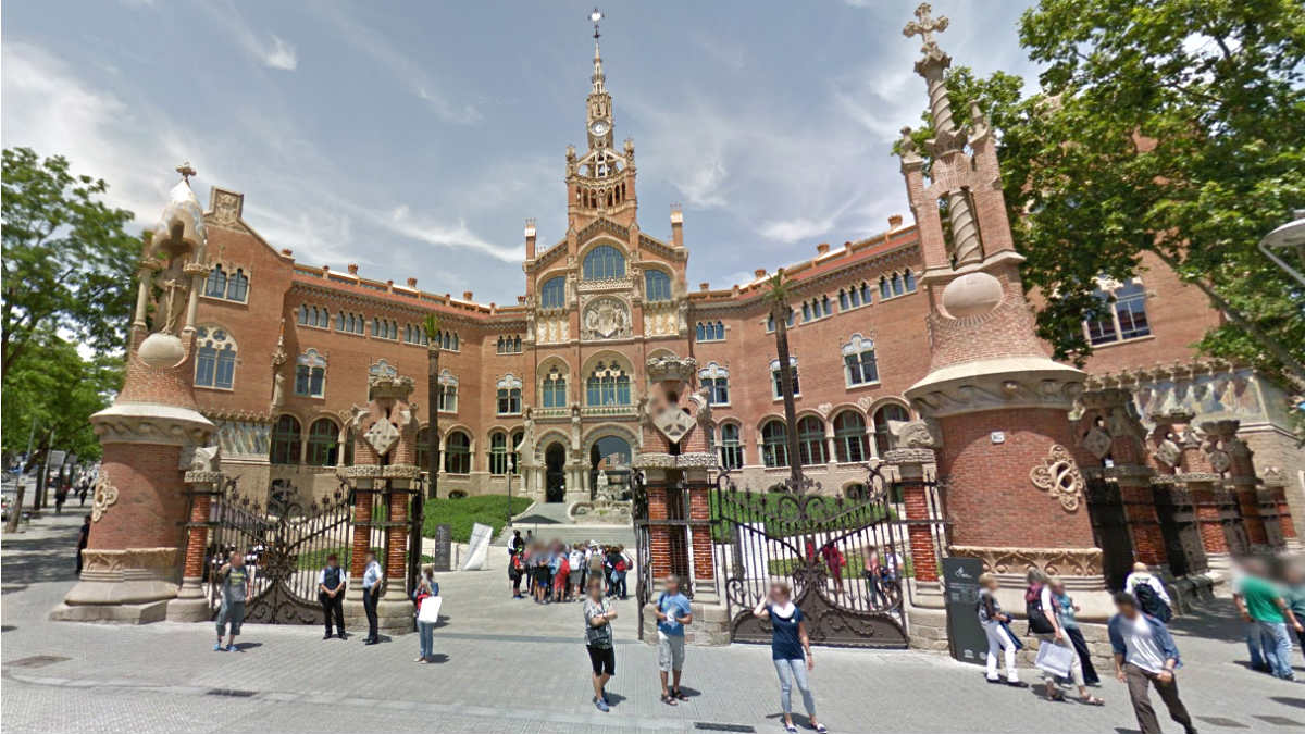 Hospital Sant Pau de Barcelona, donde está ingresada la menor con meningitis vírica.