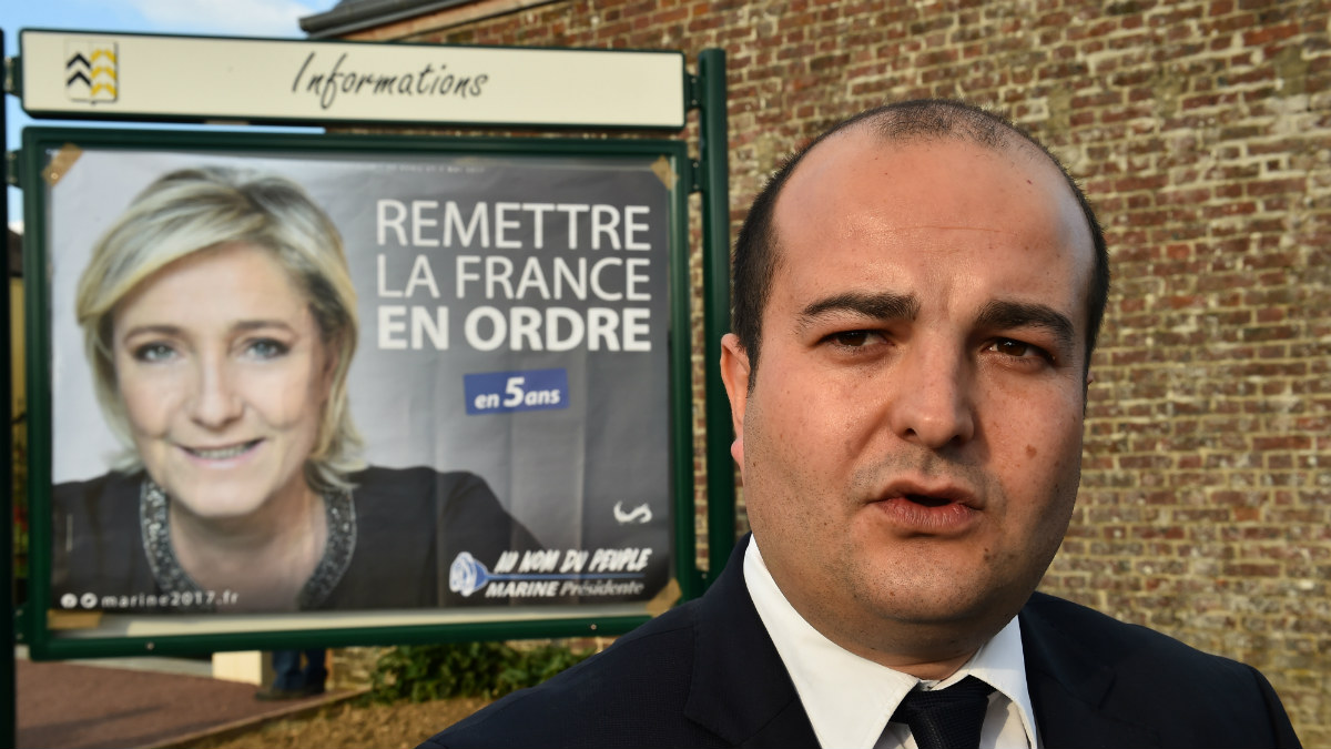 David Rachline, el director de campaña de la líder del Frente Nacional, Marine Le Pen (Foto:AFP)